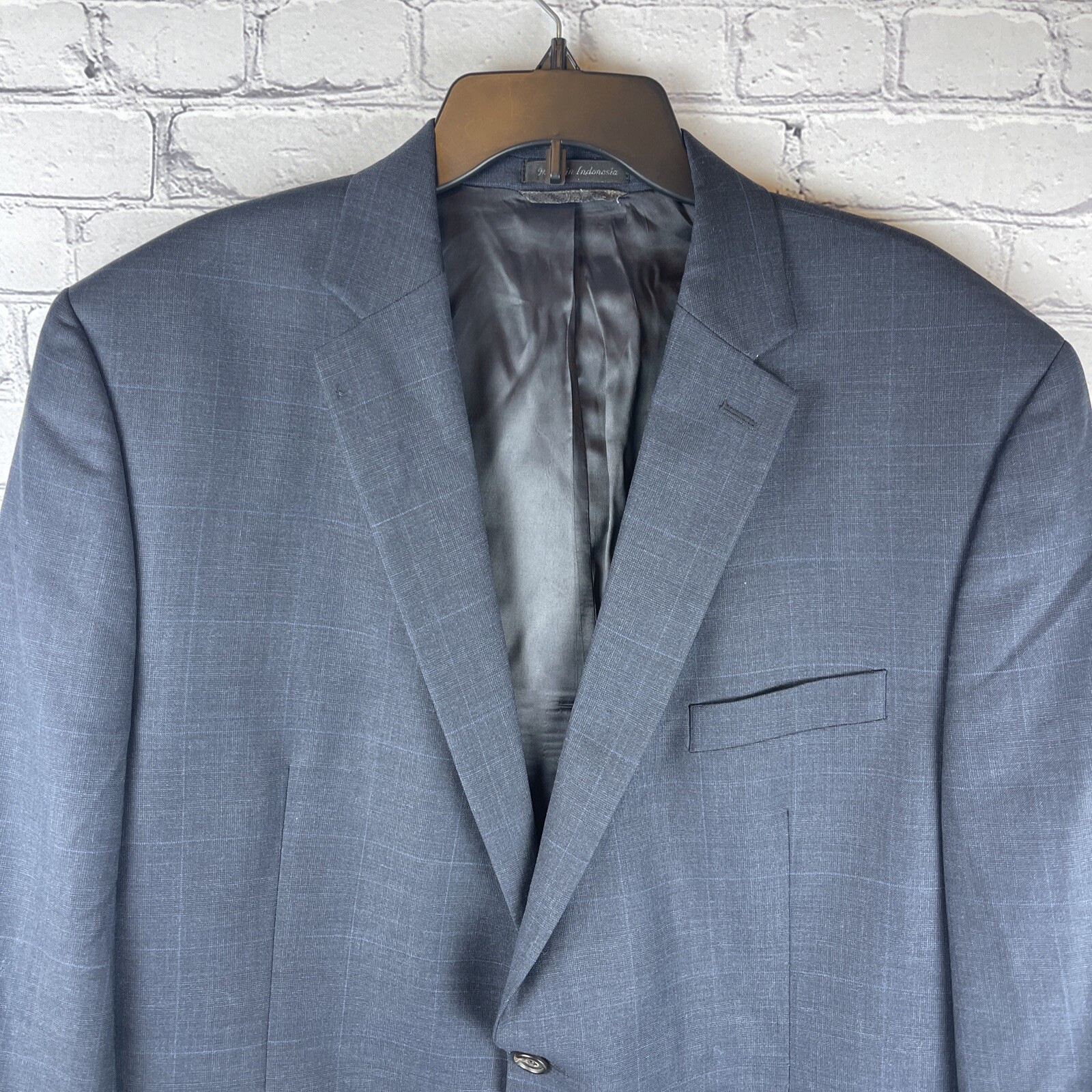 Lauren Ralph Lauren Blazer Sport Coat 44R Navy Blue 100% Wool 2 Button