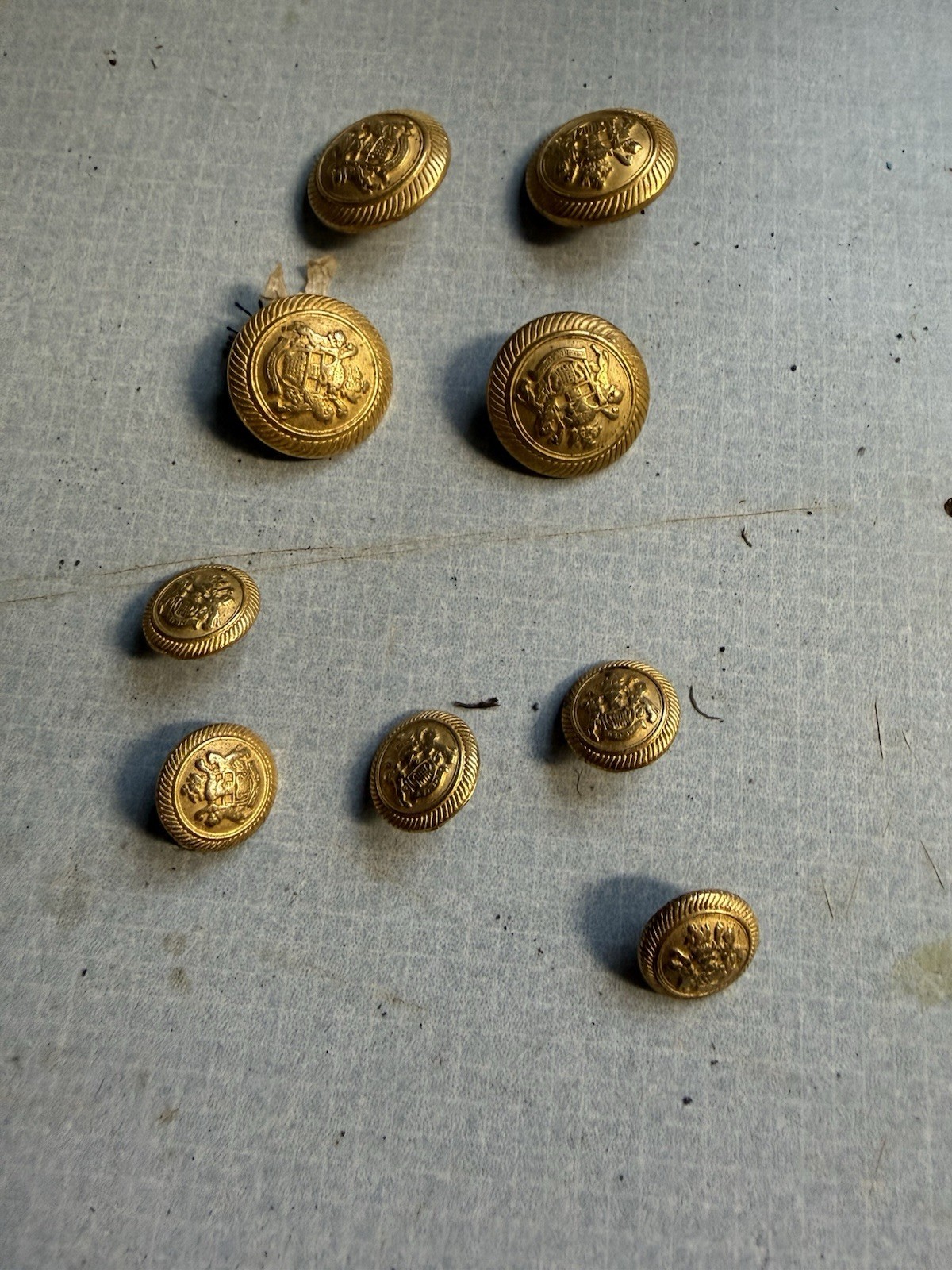 Vintage Sport Coat Buttons Gold