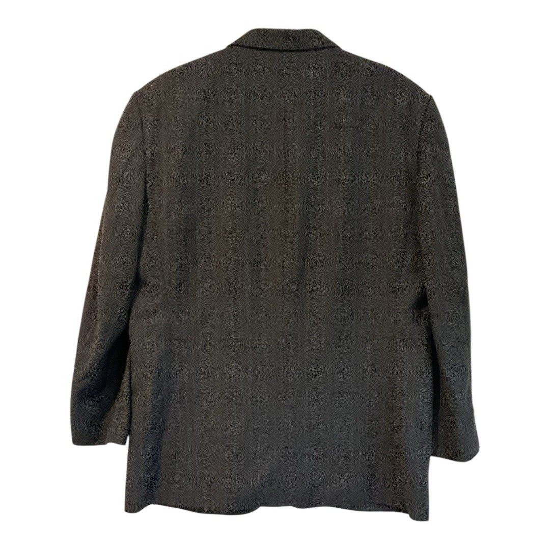 Oscar de la Renta Men’s Wool Blazer 38R Dark Charcoal Pinstripe Made in Colombia