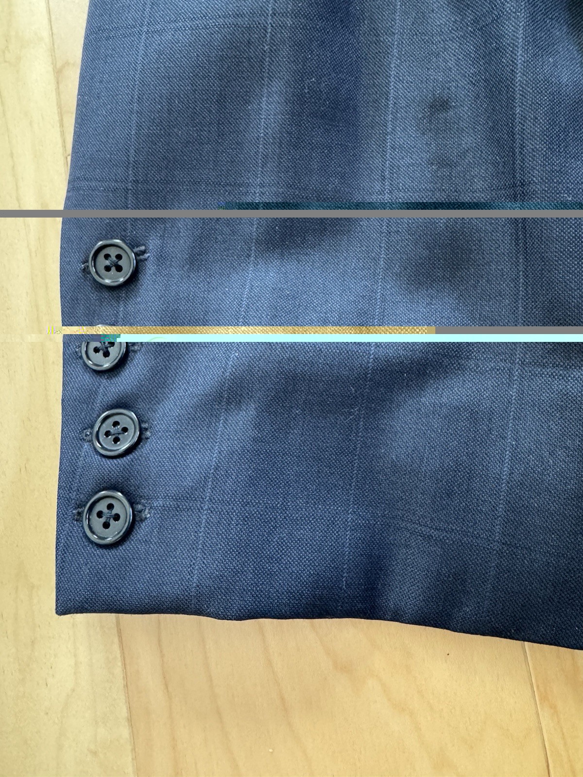 Jos A Bank Signature Gold 42L Navy Blue Wool 3 Button Suit Pants 36L 36W 34L