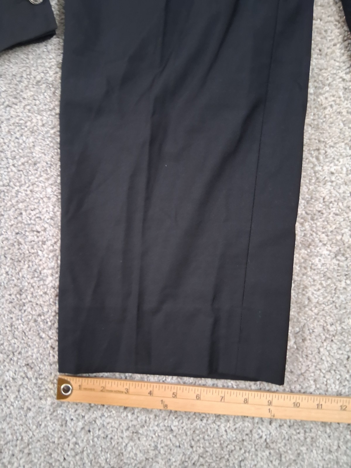 Inserch Mens Jacket XL Pants 38×26.5 Black Button Up Pockets Polyester Blend