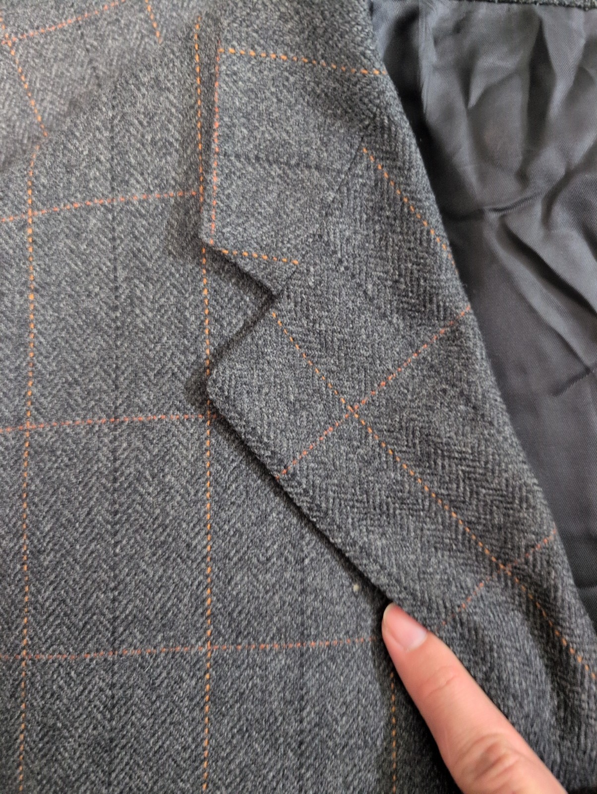 Corneliani Mens 44R Blazer Tweed Gray Check Wool 2XL 48″ Sport Coat Suit Jacket
