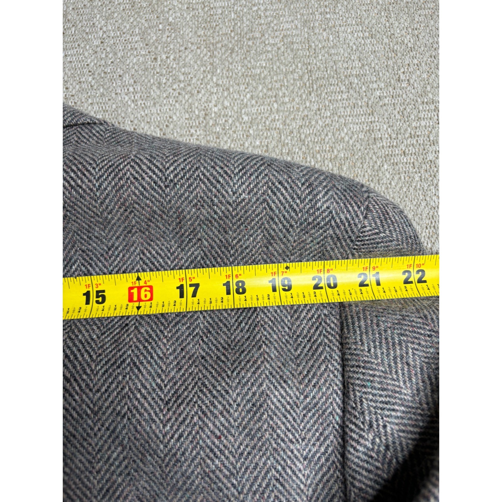 J.D. Christopher London New York Herringbone Blazer Sport Coat Jacket 44L