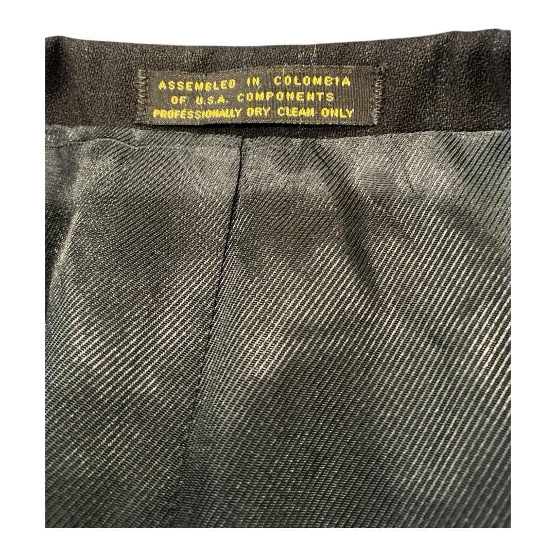 Oscar de la Renta Men’s Wool Blazer 38R Dark Charcoal Pinstripe Made in Colombia