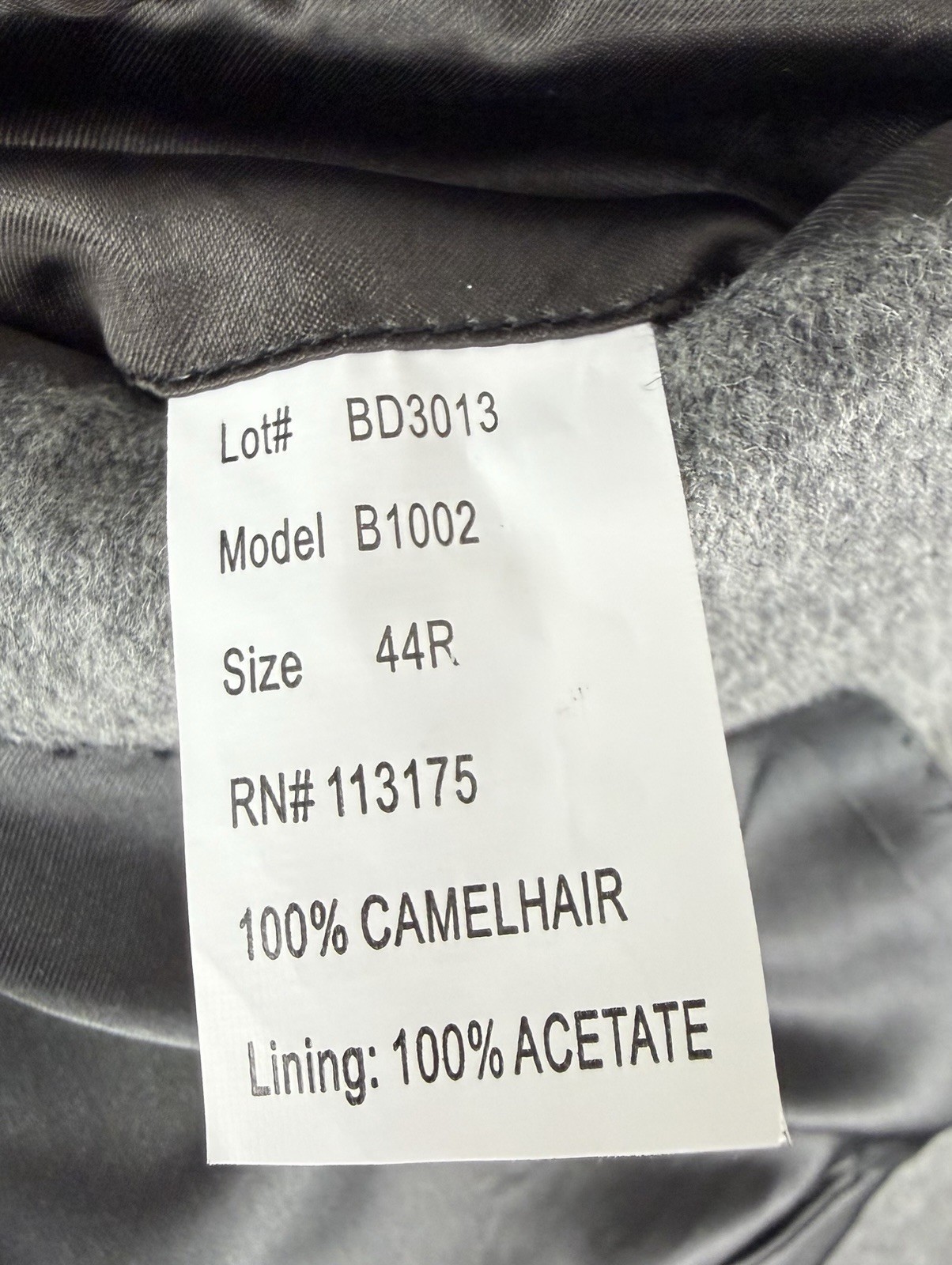 Bill Blass Men’s 44R 100% Camel Hair Blazer Sport Coat Light Gray B1002