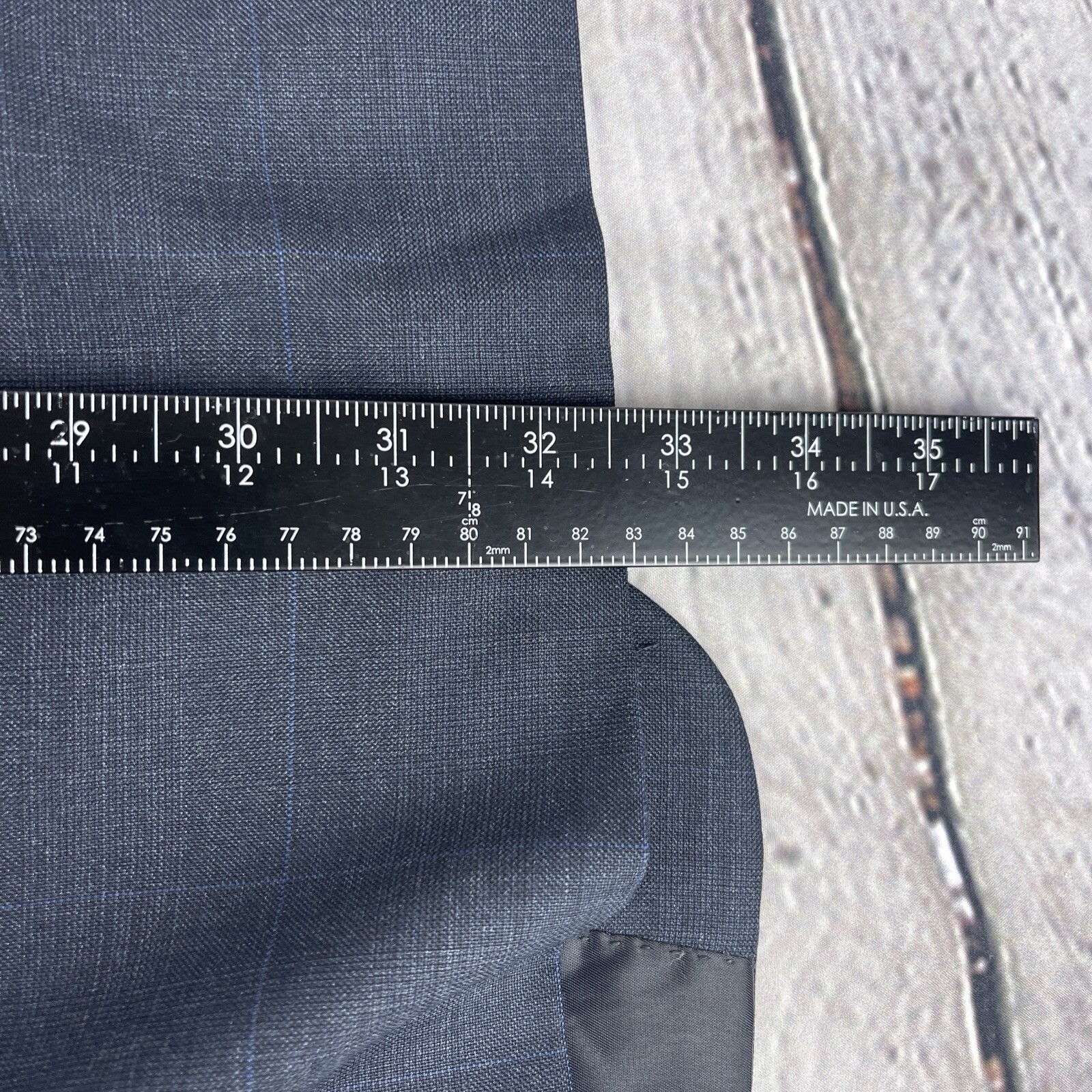 Lauren Ralph Lauren Blazer Sport Coat 44R Navy Blue 100% Wool 2 Button