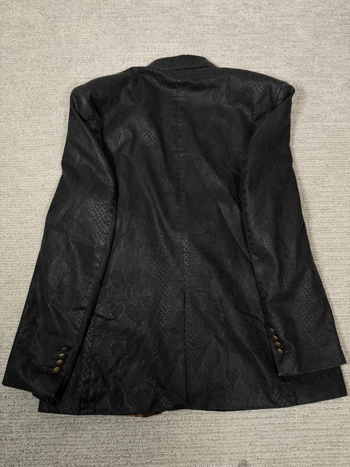 Tallia Black Snake Pattern Men’s Blazer 46L Cotton Polyester Spandex