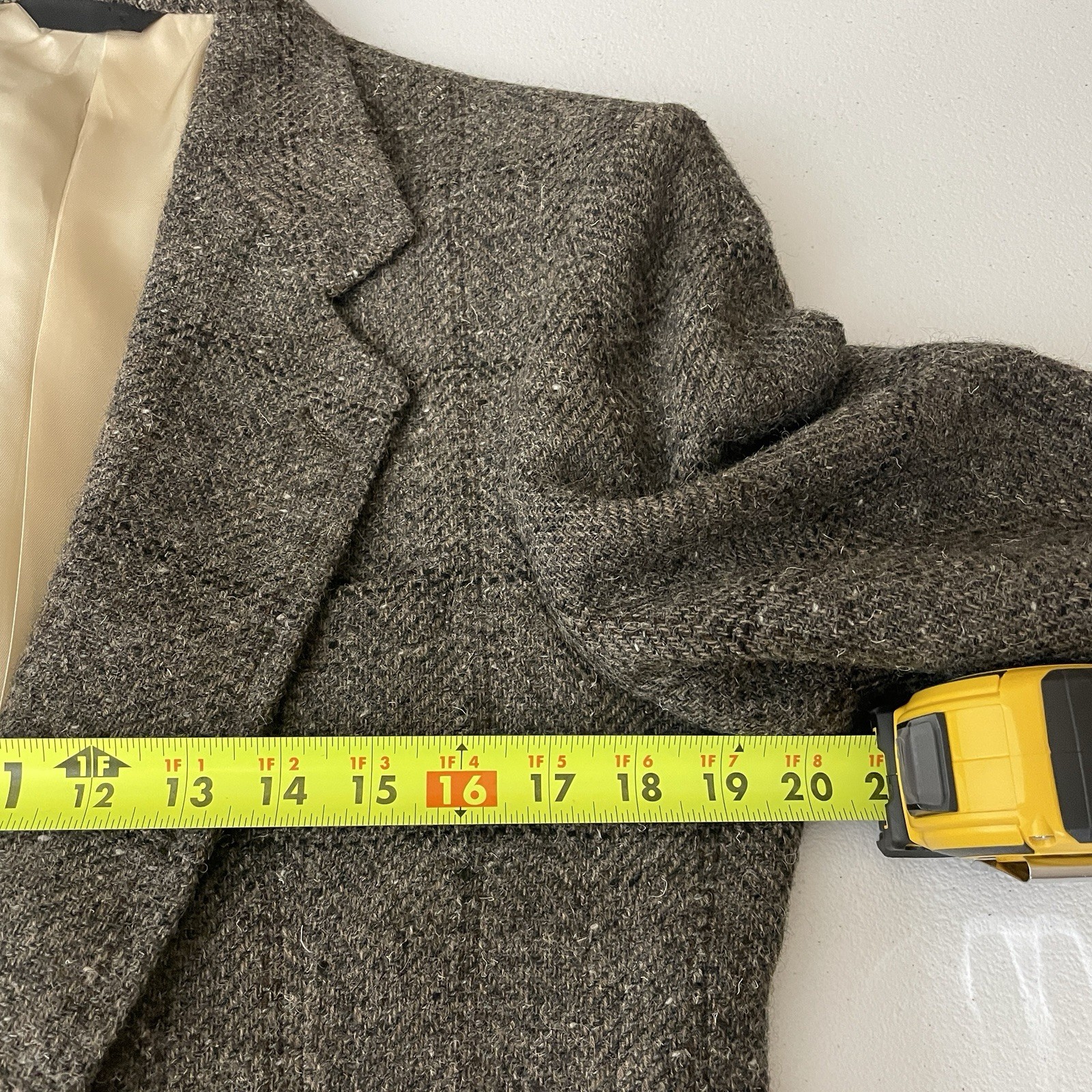 Calvin Klein Sport Coat Mens 40L Brown Multicolor Textured Check Two Buttons