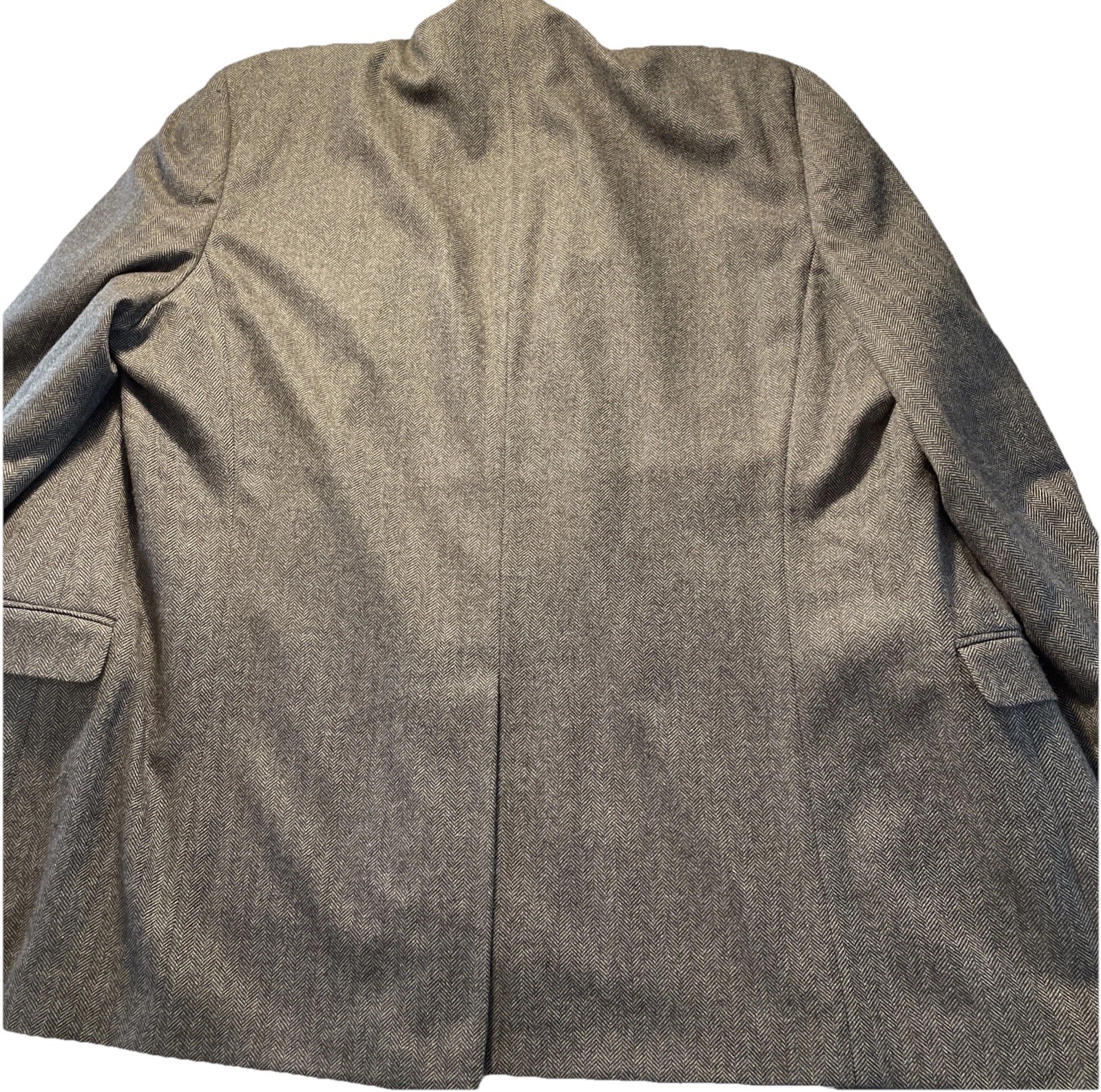 Ralph Lauren Blazer Jacket Mens 46L Brown 90% Wool 10% Cashmere Paisley Lining