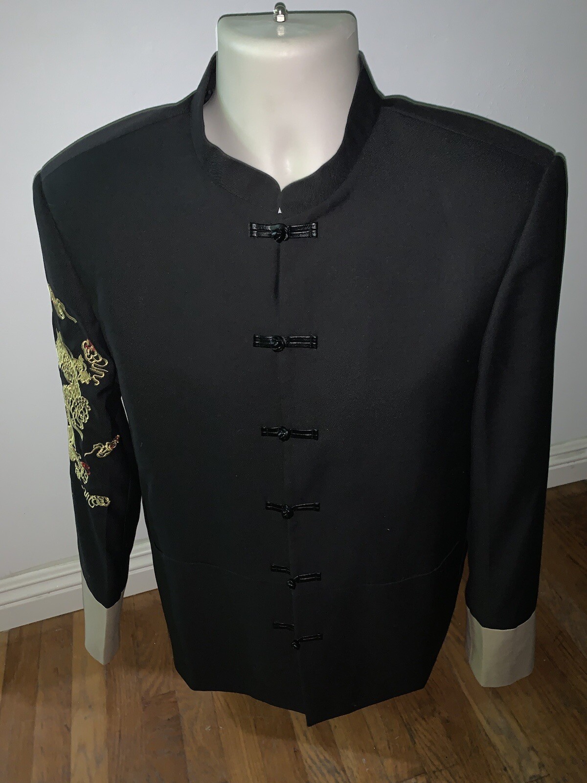 Men’s Costume Formal Blazer Jacket Single Breasted Chinese Style Halloween