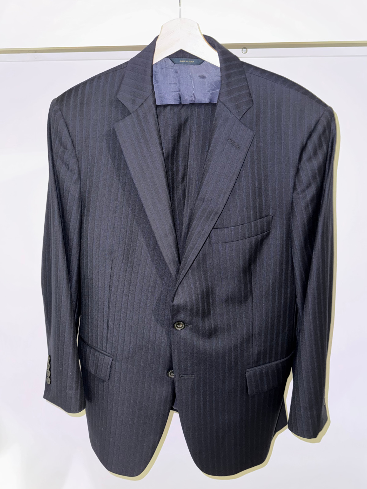 Brooks Brothers 1818 Madison Navy Suit 40S W34 Italy Vitale Barbaris Canonico