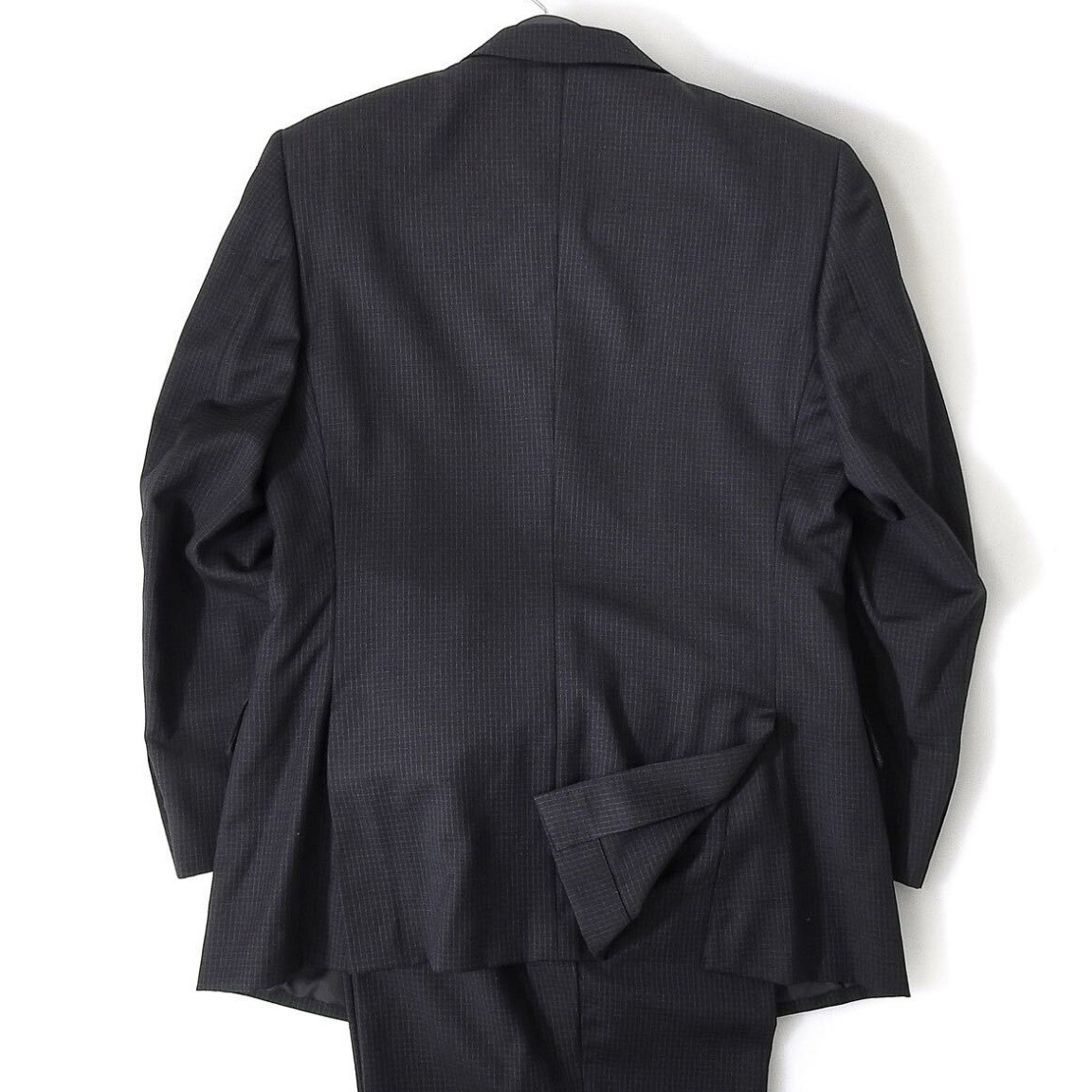 Paul Smith LONDON Tessilstrona Wool Suit M Charcoal Check Vintage Japan