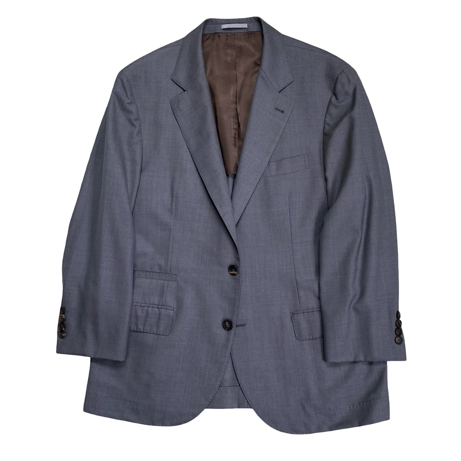 Mens 40 S Brunello Cucinelli Mid Grey 3/2 Roll Wool Blazer Made Italy