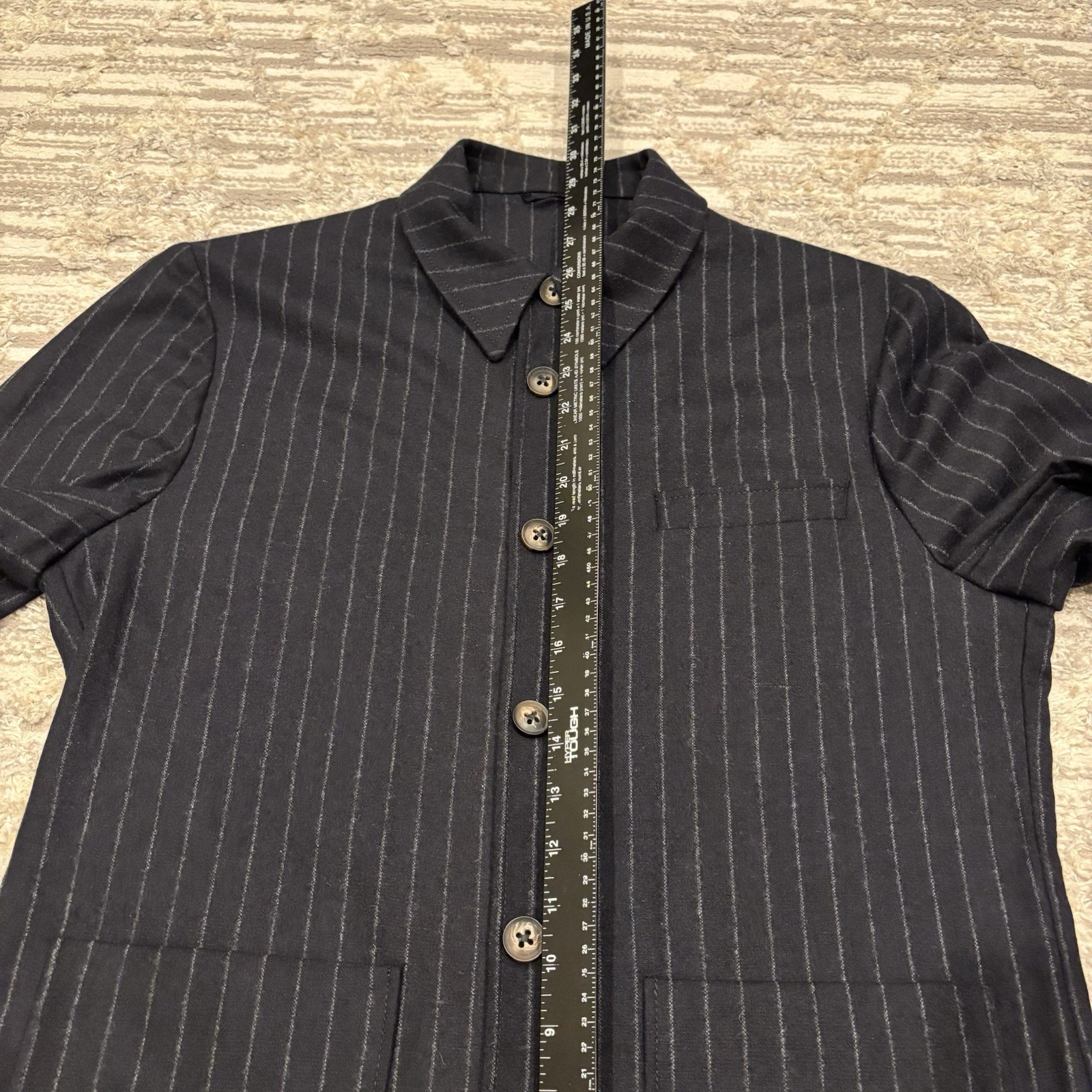 Pal Zileri Acetate Twill Pinstripe Blazer Men’s 50 Made In Italy Kumas Karisimi