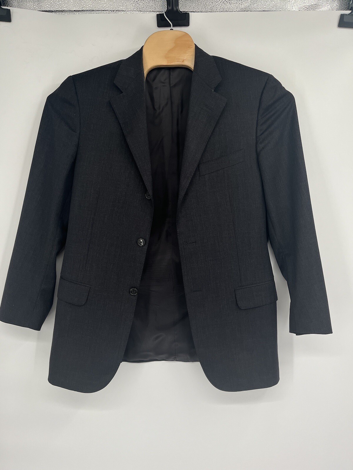 Corneliani Mens Gray Blazer Extrafine Virgin Wool Super 110’s Sport Coat US 48R