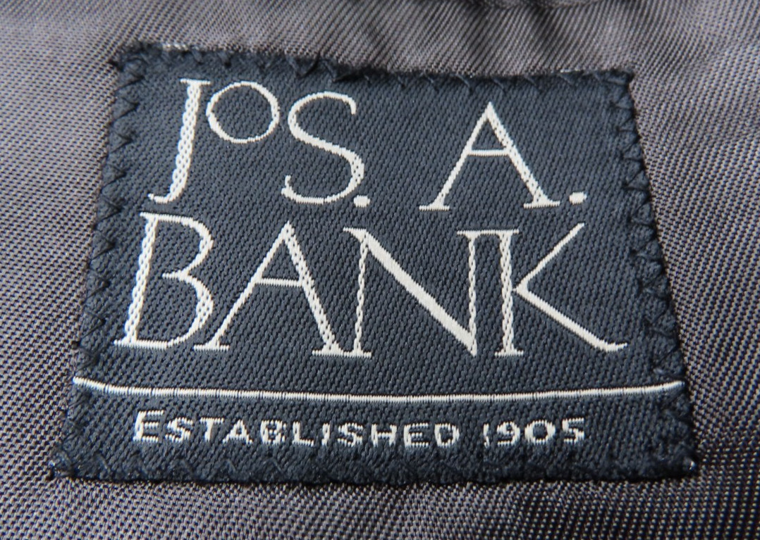 Jos.A.Bank Pure Wool Dark Brown Glen Plaid Two Piece Mens Suit 40×29 44 R