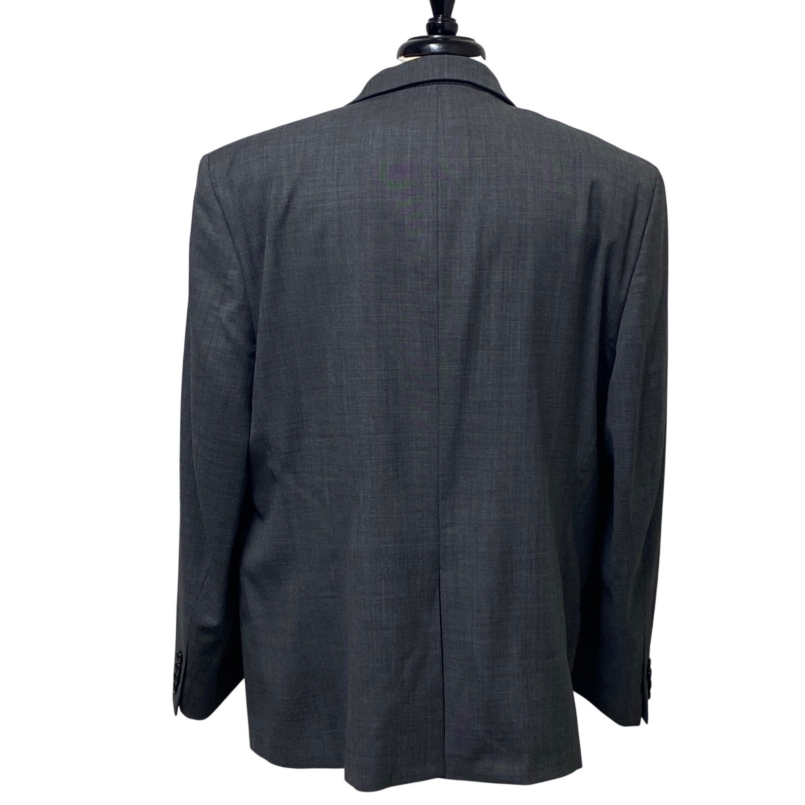 Lauren Ralph Lauren Blazer Mens 48R Gray Woven Two Button Wool
