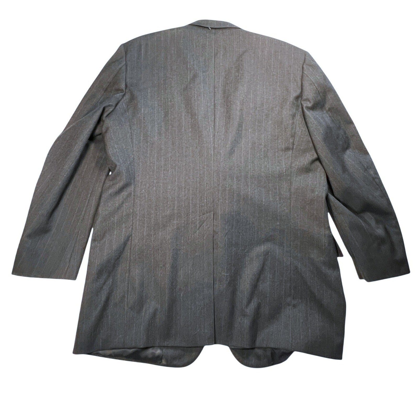 Brooks Brothers Suit Mens 46L Charcoal Pinstripe Brooksease Makers Wool USA 2pc