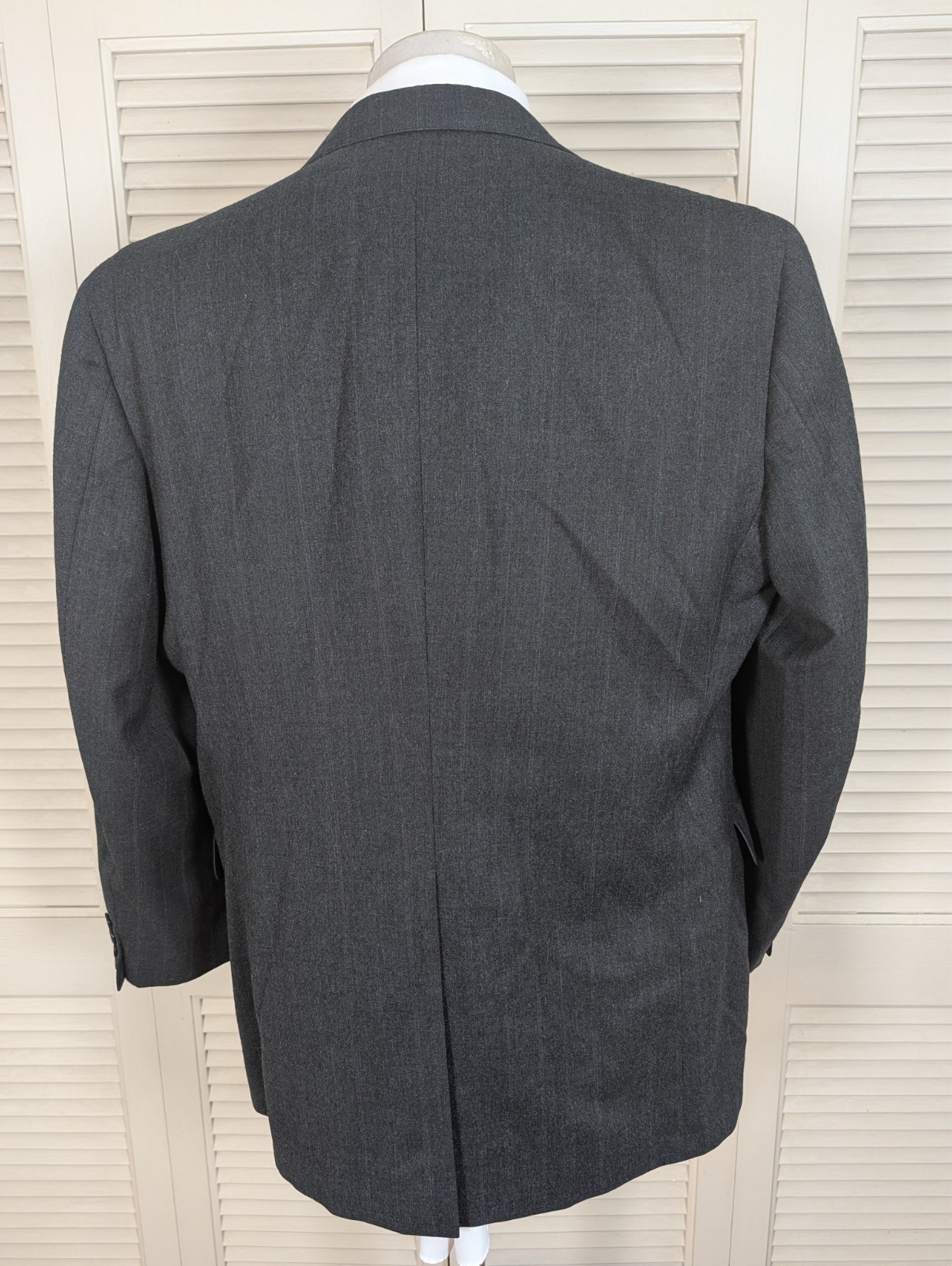 Lacrosse Vintage 2 Piece Suit Mens 44S 38×29 Gray Purple Green Stripe