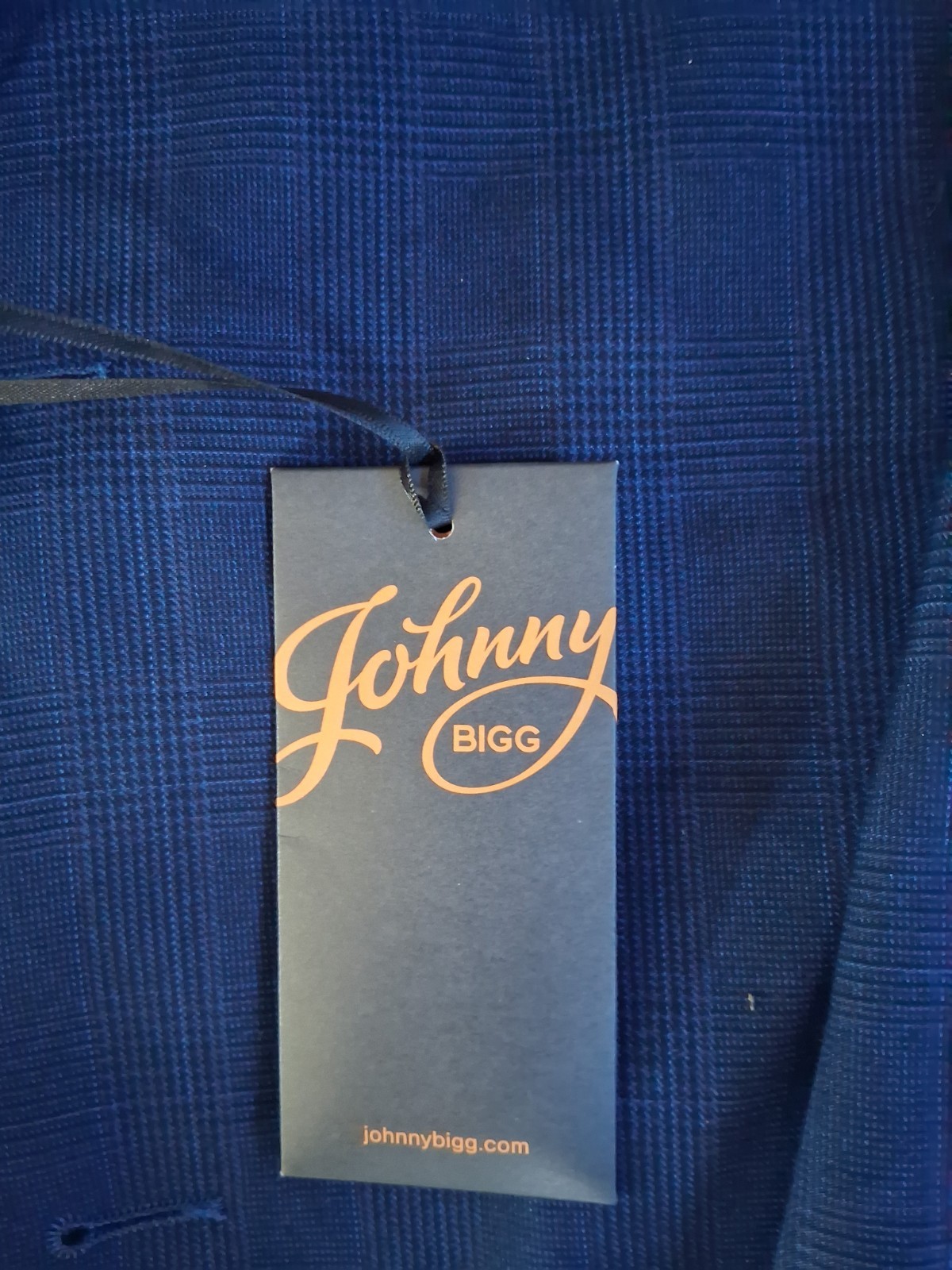 NWT Johnny Bigg Suit Jacket Size 50 Royal Blue Baylor Check SUMMER WEDDING