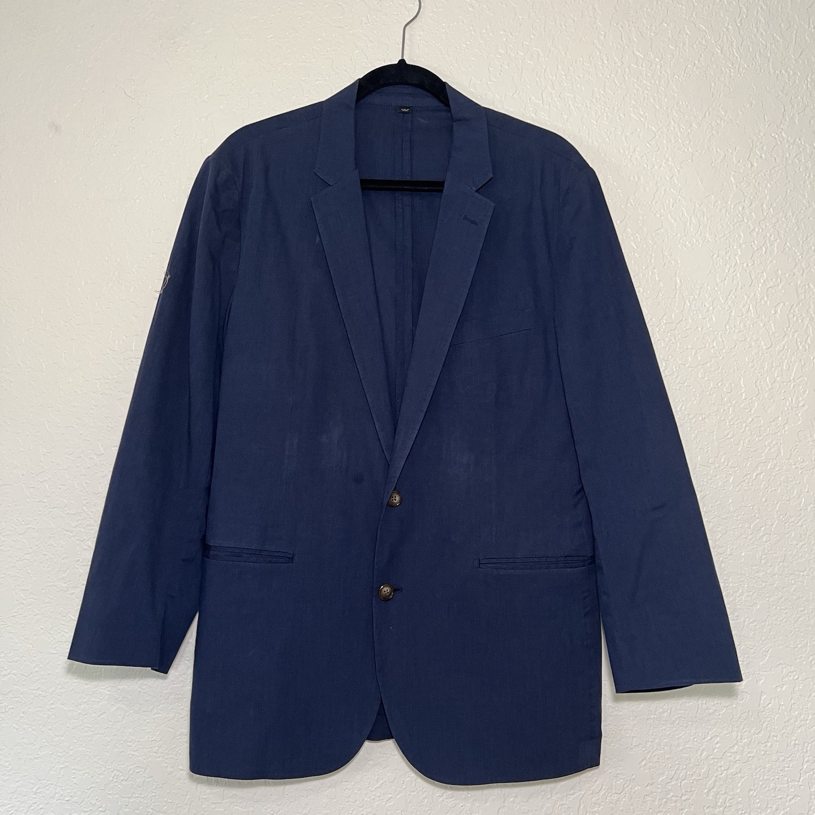 J.CREW Men’s Ludlow Navy Blue Sport Coat – Two-Button Blazer Size 42R
