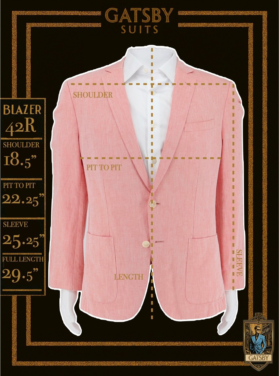 Hugo Boss Men’s Peach Blazer 42R Summer Sport Jacket Linen Cotton Blend