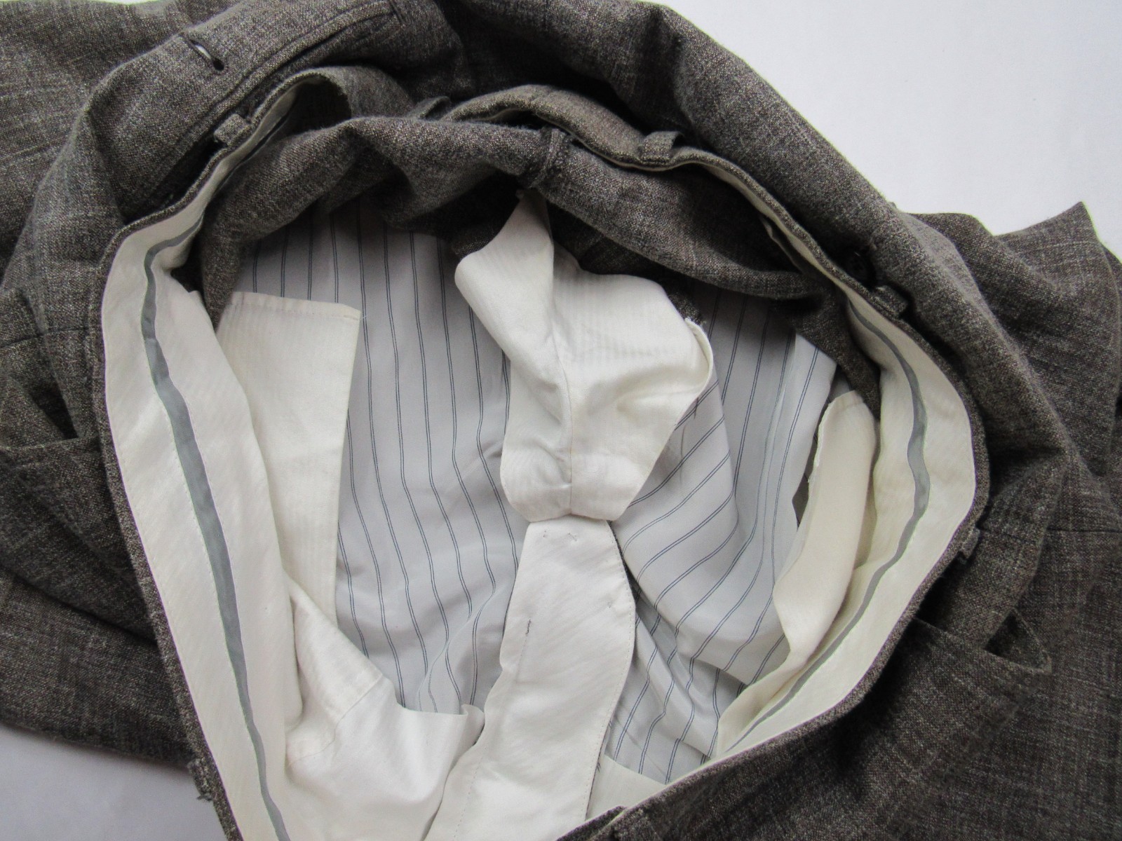 Suitsupply Lazio 2 Pc E. Thomas Brown Silk Linen Wool Suit 44L / Pants 37 x 33.5
