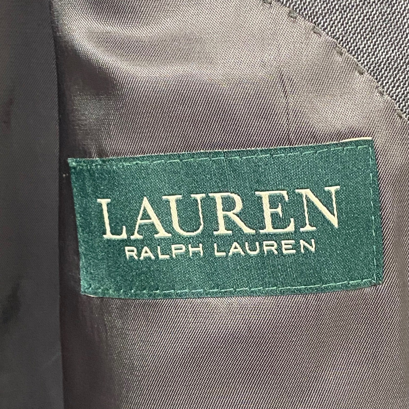 Lauren Ralph Lauren Blazer Mens 48R Gray Woven Two Button Wool