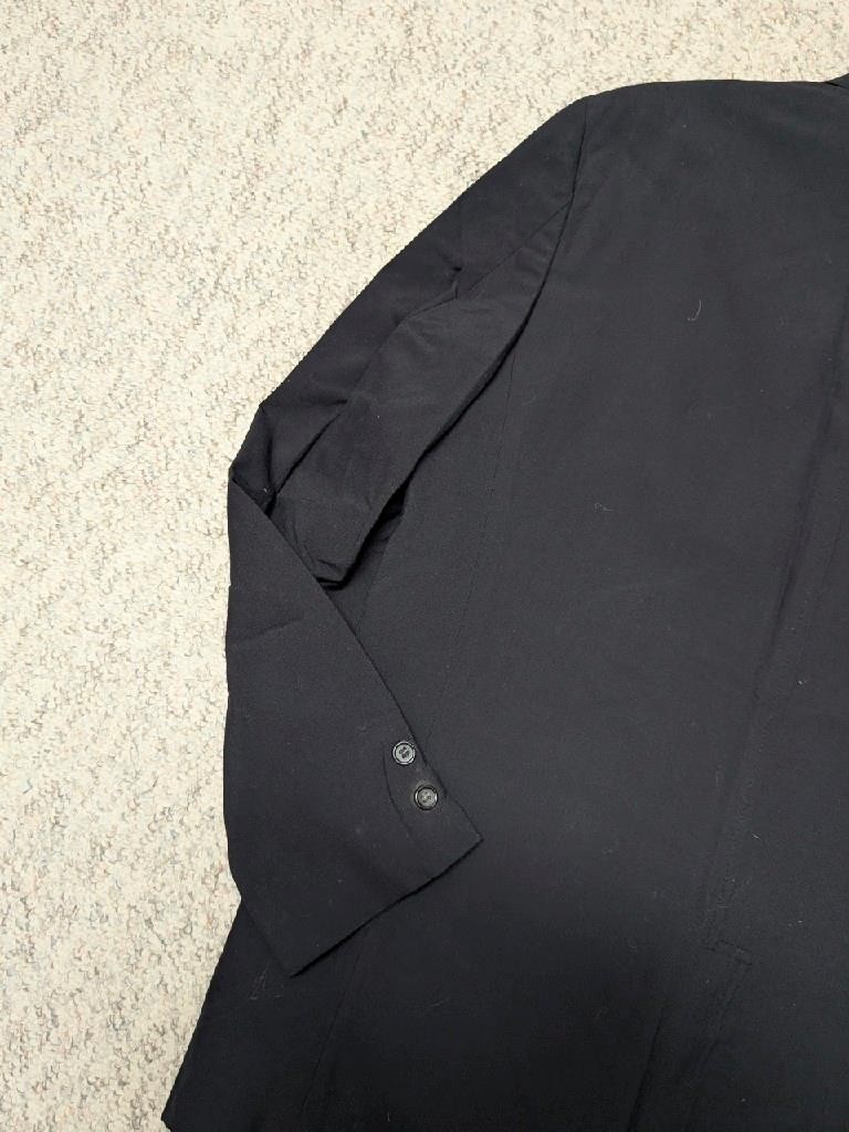 vintage 1950s-60s blazer USA made POPLIN cotton 40R navy blue 2/3 ROLL preppy
