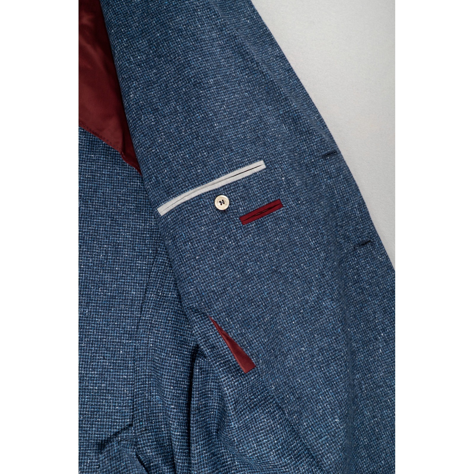 Brunello Cucinelli Mens Blue Silk Wool Cashmere 3 Button Blazer Sport Coat IT 56