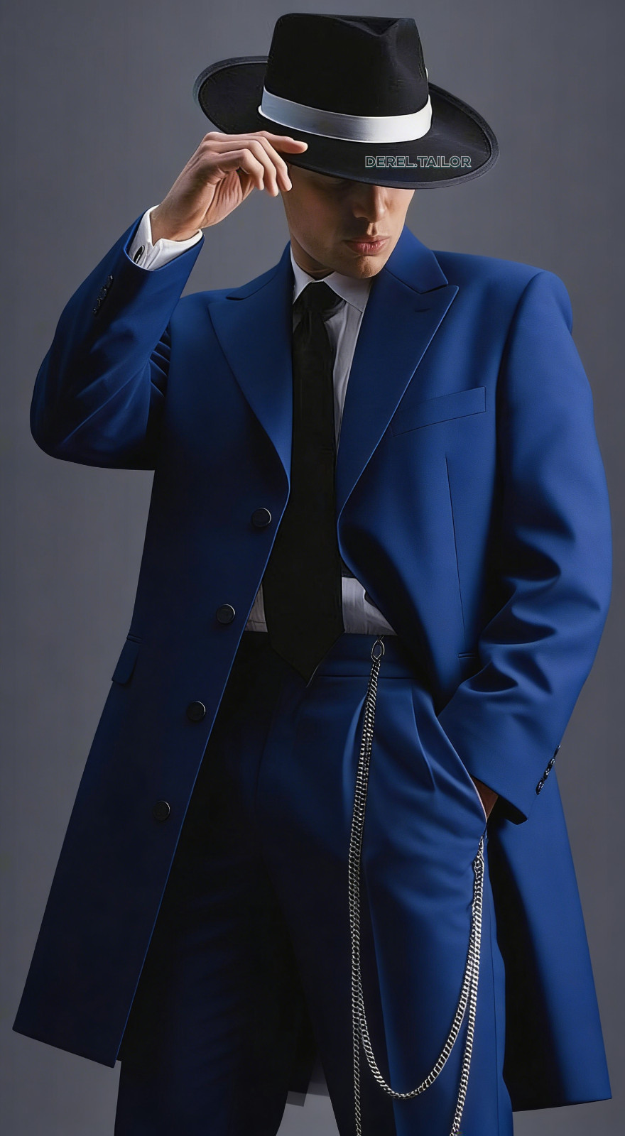 Men’s Fashion Suit Prom Long Jacket Pant Formal 2 Pieces for Red Banquet Wedding