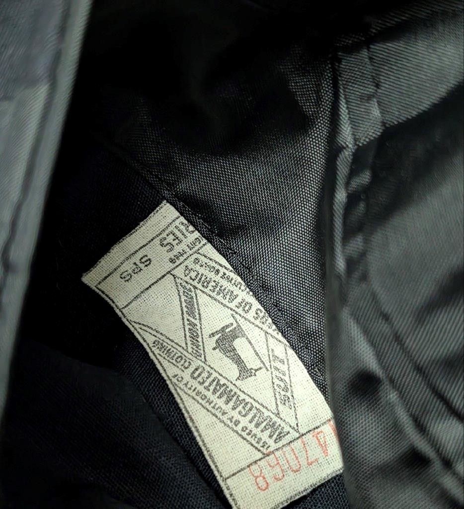 vintage 1950s-60s blazer USA made POPLIN cotton 40R navy blue 2/3 ROLL preppy