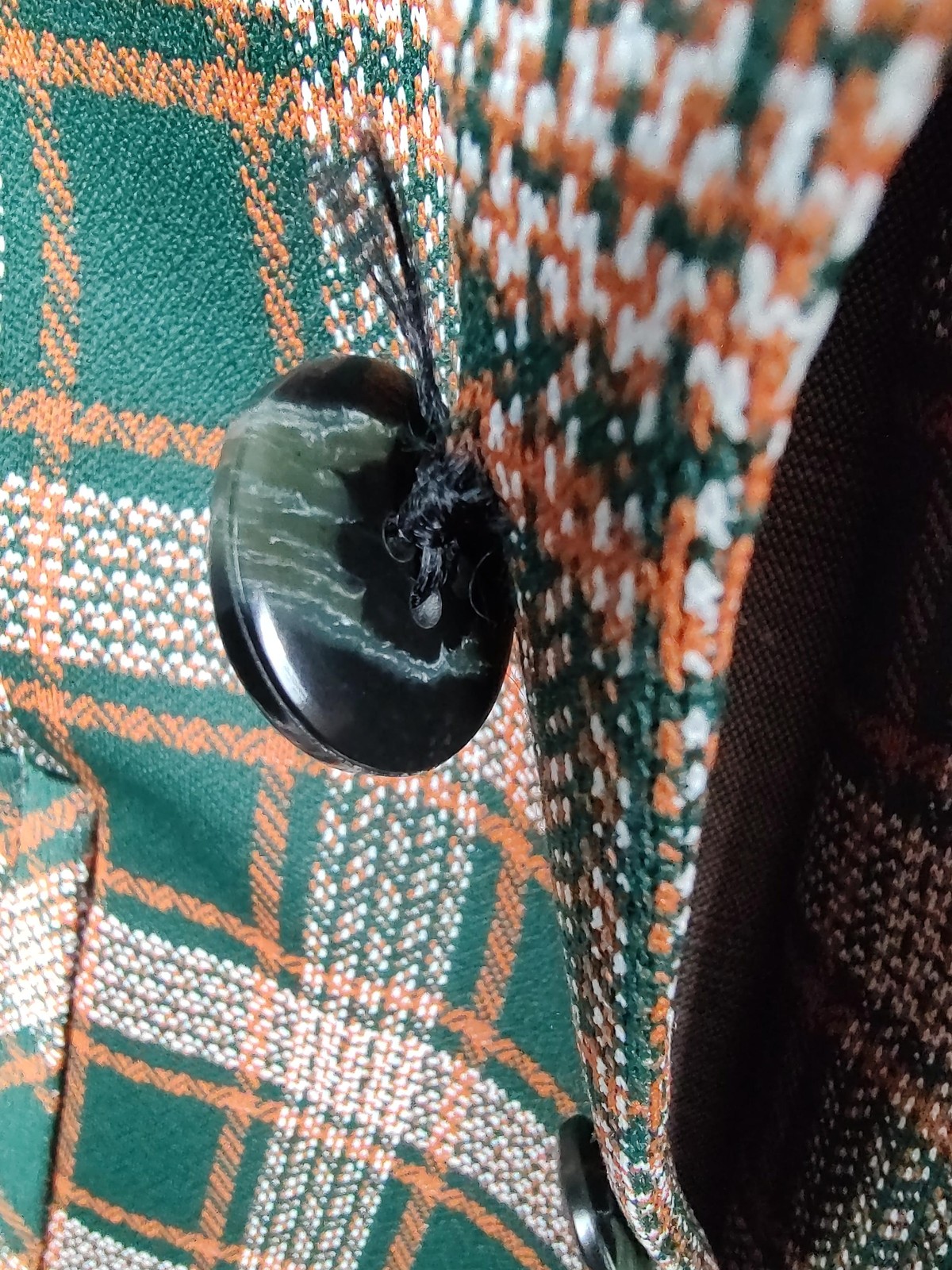 Vintage Ratner Clothes Blazer Mens 40 Green Plaid Polyester Sport Coat Retro 70s