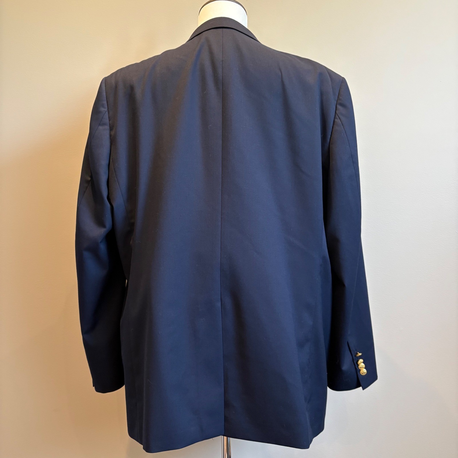 Brooks Brothers Blazer 50L Navy Blue Madison Fit Wool Gold Buttons Sport Coat