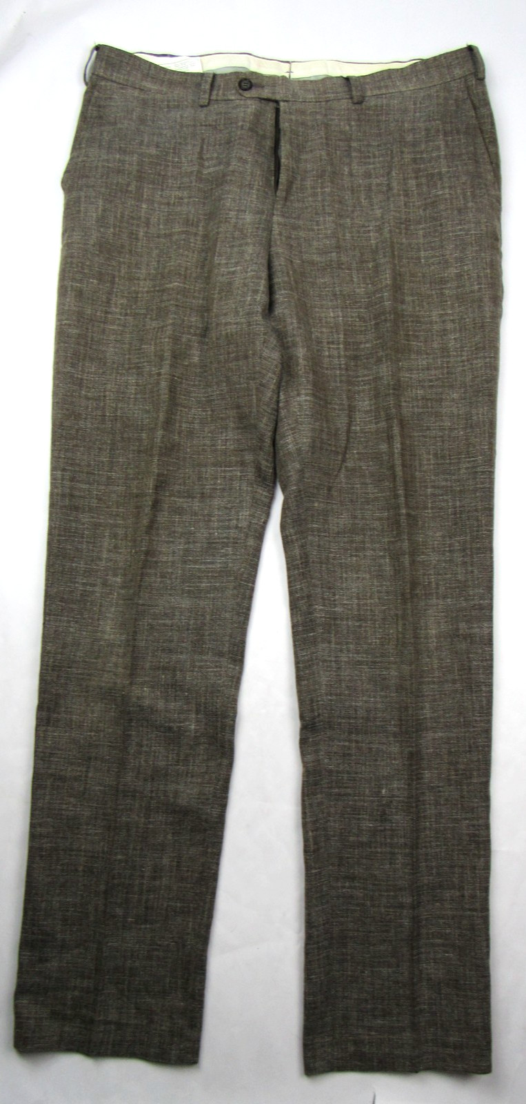 Suitsupply Lazio 2 Pc E. Thomas Brown Silk Linen Wool Suit 44L / Pants 37 x 33.5
