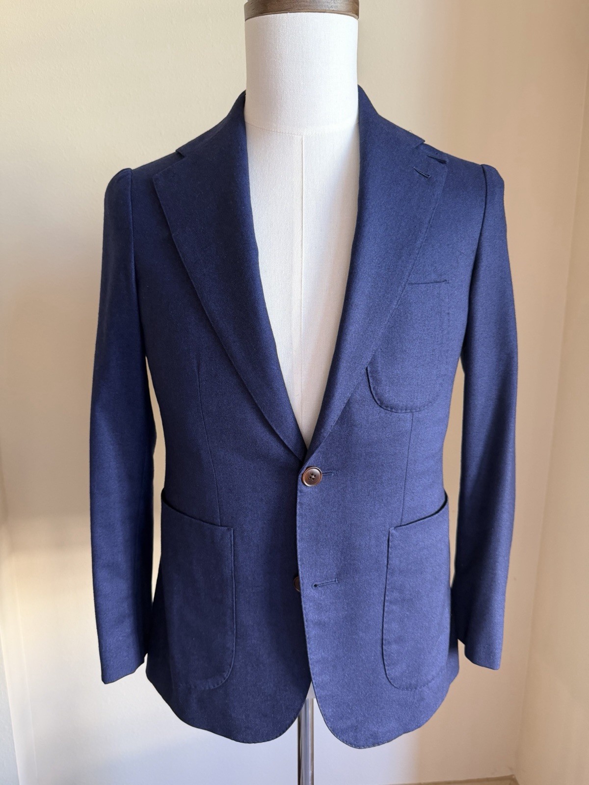 Suitsupply Mid Blue Stretch Flannel Suit – Size 32S
