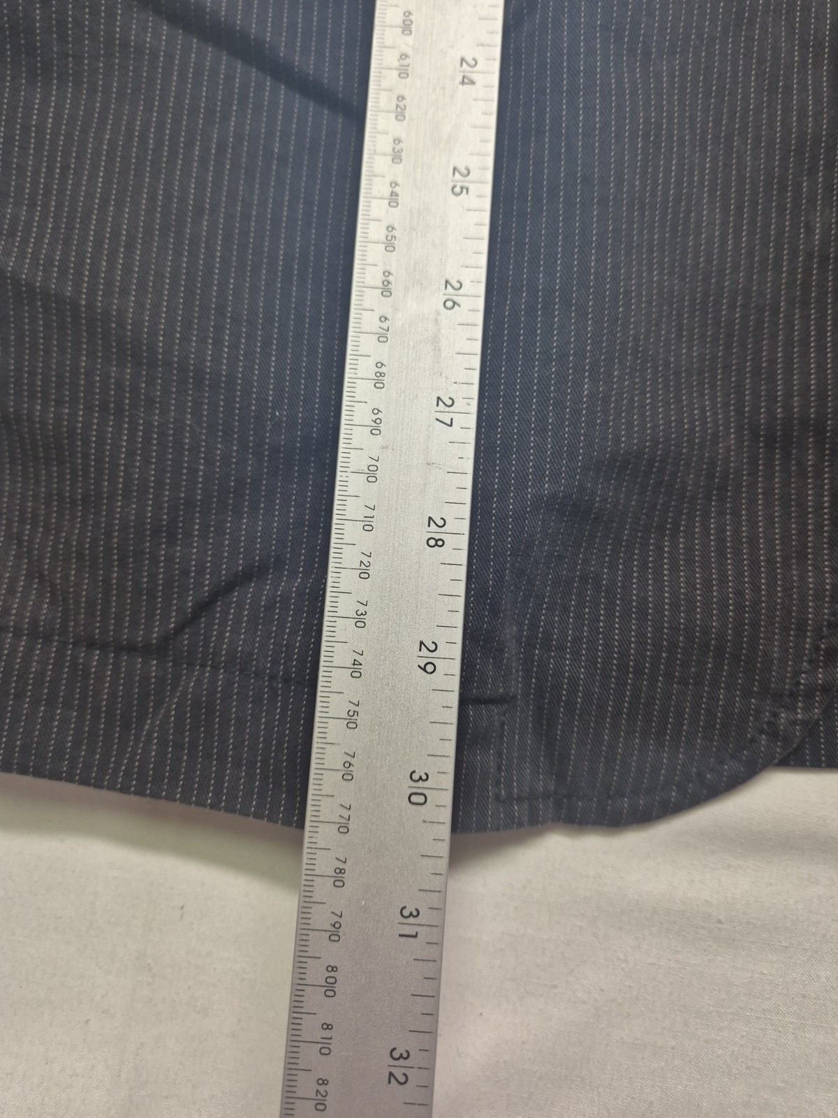 Next Suit Blazer Mens Grey Striped Collared Long Sleeved Cotton/Acetate Size 42