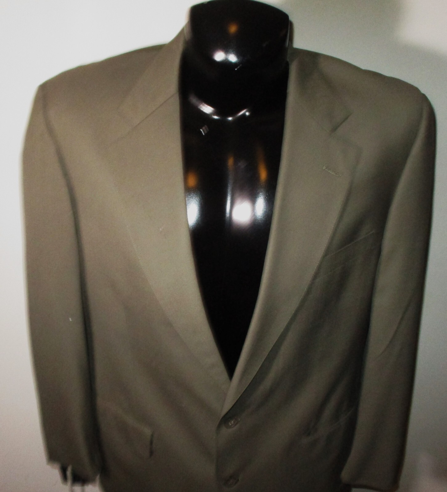 BROOKS BROTHERS Taupe Brown Wool 2 Pc Suit Men’s Size 43 Long, 37X30-32