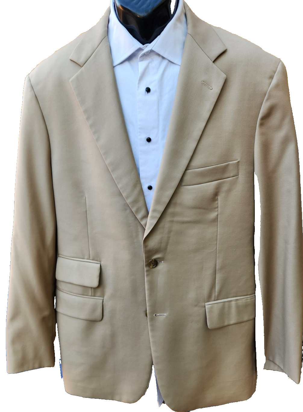 Southwick Men’s 44R Twill Beige Two Button Blazer Sport Jacket