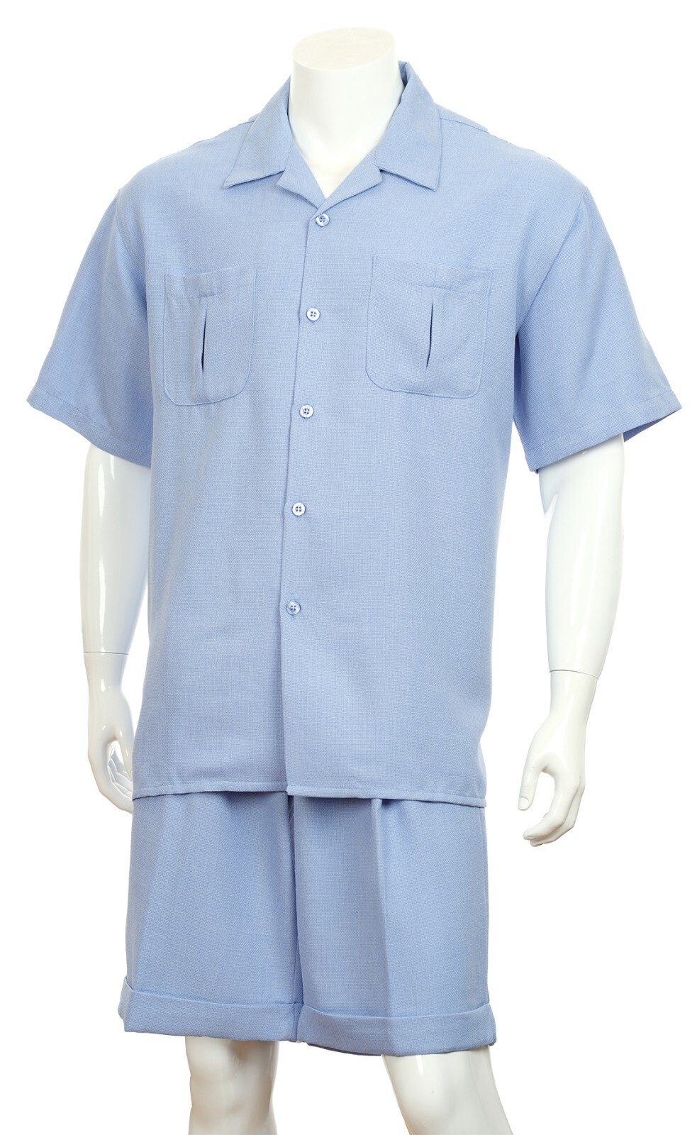 Men’s short with Top 2 piece walking suits solid design By Fotino Landi M2973
