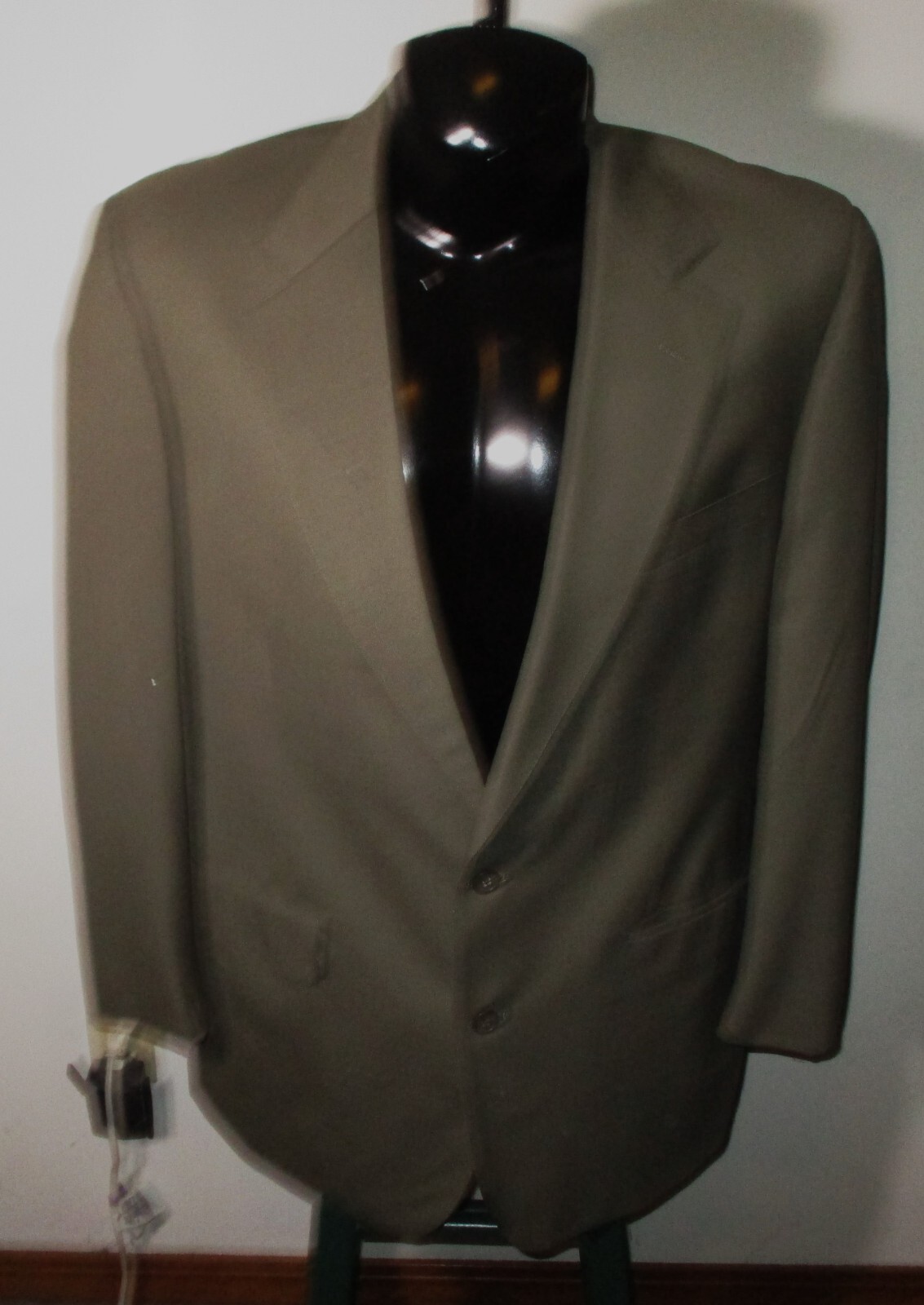 BROOKS BROTHERS Taupe Brown Wool 2 Pc Suit Men’s Size 43 Long, 37X30-32