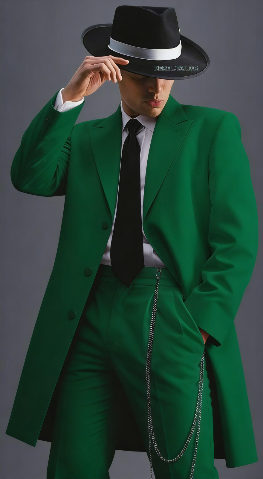 Men’s Fashion Suit Prom Long Jacket Pant Formal 2 Pieces for Red Banquet Wedding