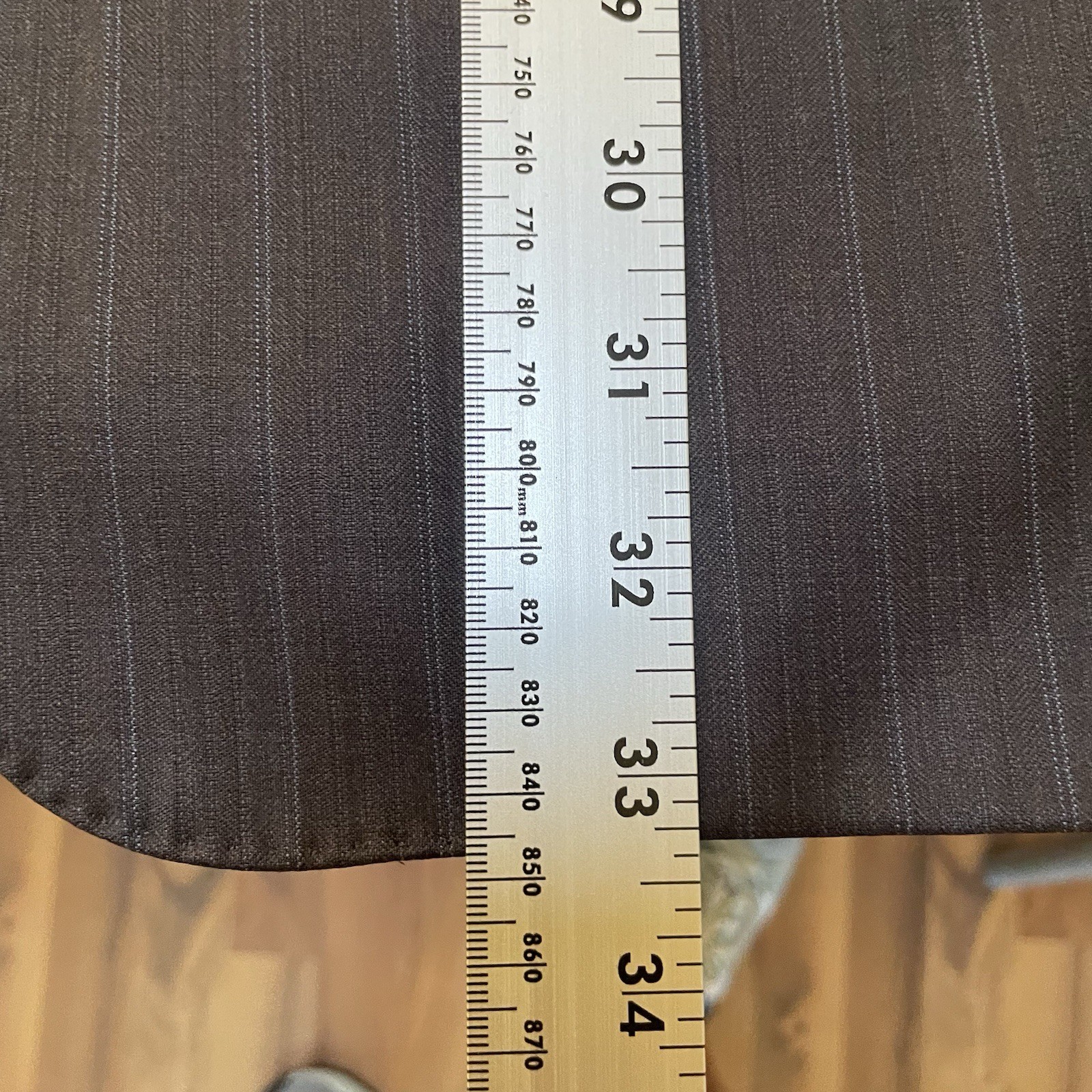 Canali Wool Brown Charcoal Striped Suit Jacket Pants EU 54L US 44L 36×29