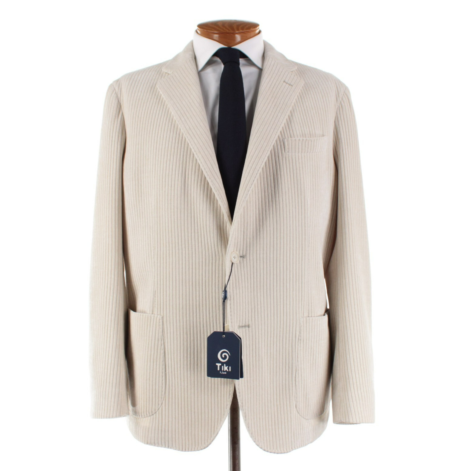 Tiki NWT Polyamide Blend Corduroy Sport Coat Size 58 (48 US) New York In Ivory