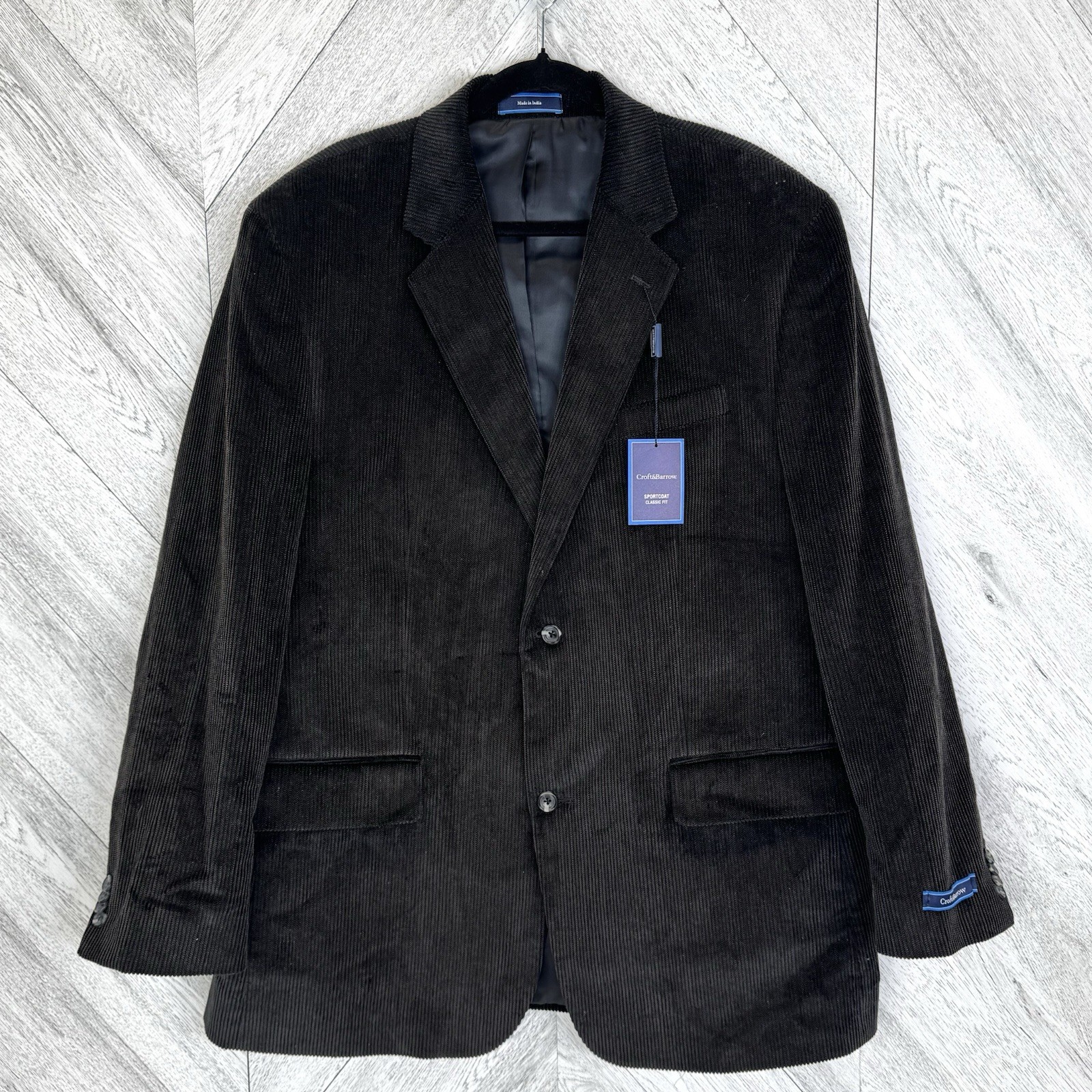 NWT Croft & Barrow Mens Size 48L Corduory Sport Coat Jacket Blazer Classic Fit