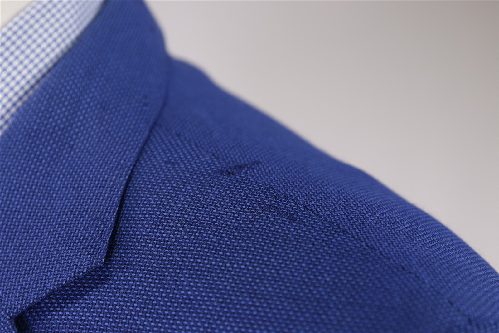 J. Hilburn Royal Blue Knit Woven Vitale Barberis Wool 2-Btn Blazer Jacket 44R