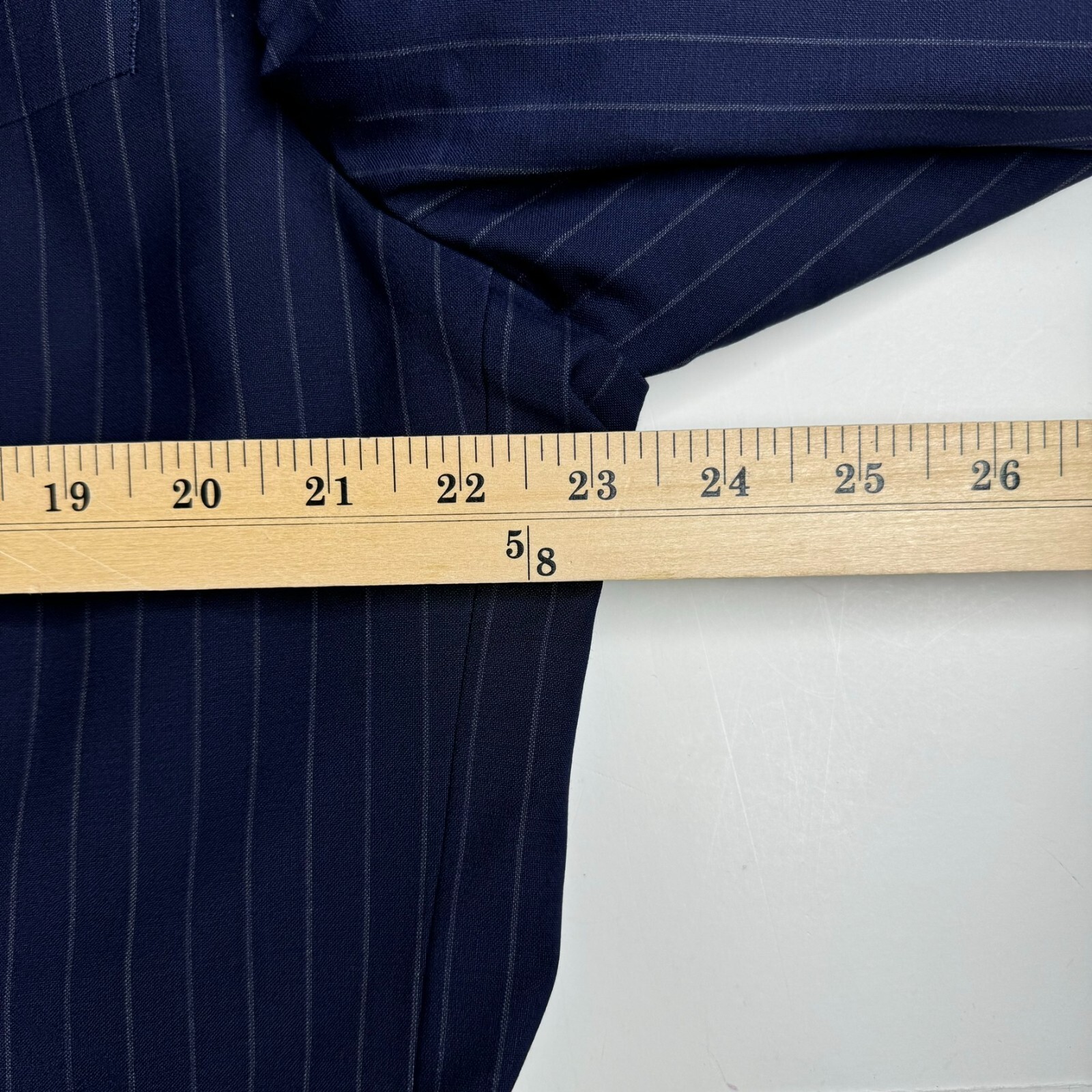 Brooks Bros Explorer Jacket Blazer Sz 46 46R Navy Blue Stripe Fitzgerald Wool