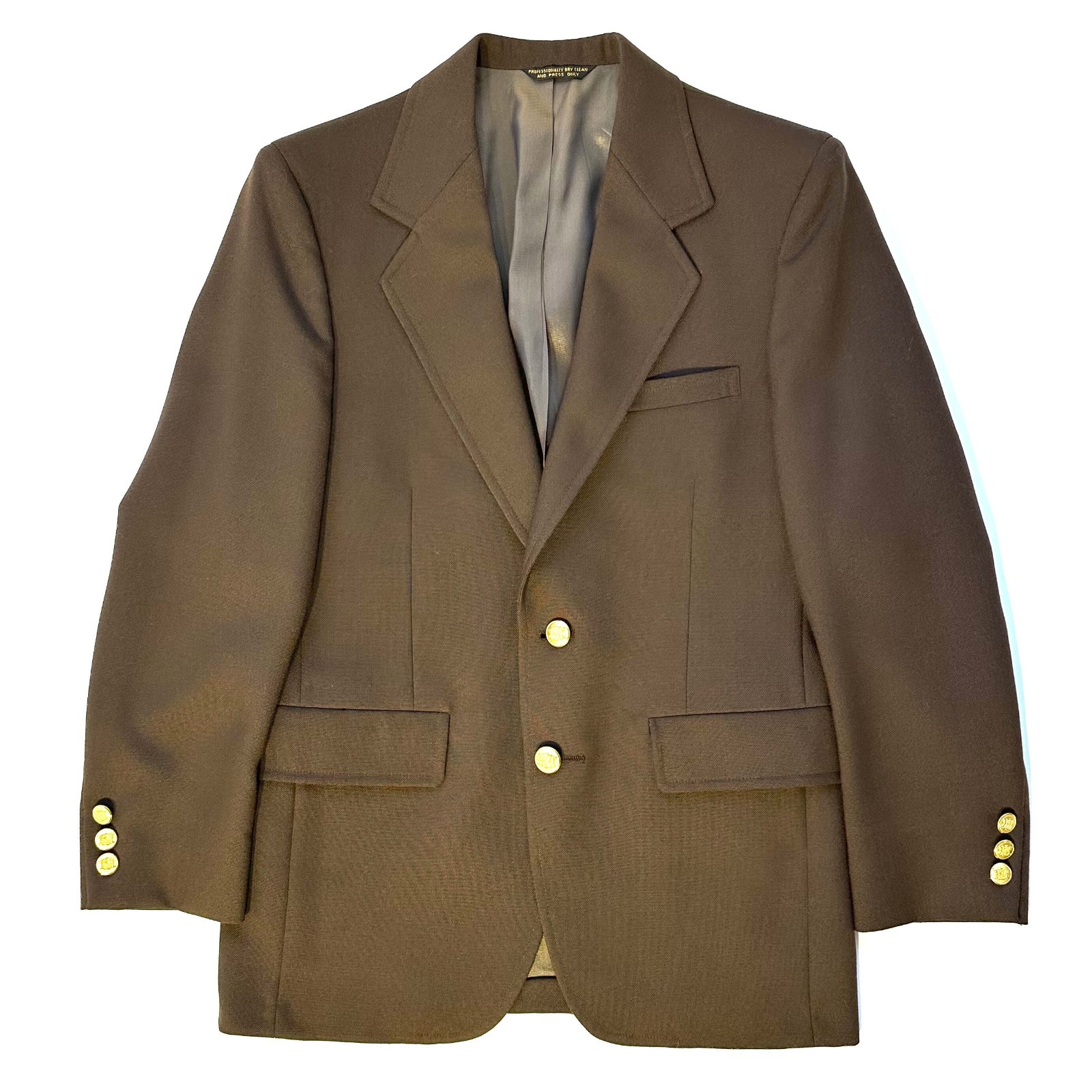 VINTAGE Palm Beach Sport Coat Blazer Jacket Hopsack Brown SM Boys Retro Preppy