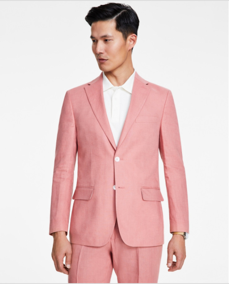 Tommy Hilfiger Men’s Conrad Modern Fit Sport Coat Jacket Salmon Size 40 Regular