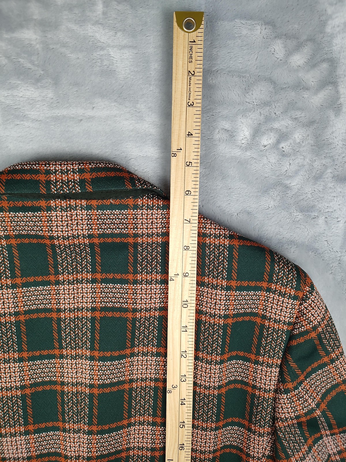 Vintage Ratner Clothes Blazer Mens 40 Green Plaid Polyester Sport Coat Retro 70s